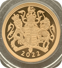 2022 Piedfort Platinum Jubilee Proof Full Gold Sovereign Only 3250 Issued