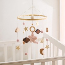 let's make Baby Crib Mobile for Boys Girls Boho Galaxy Pink