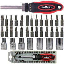 BoxerTool 36 Piece Ratchet Screwdriver Kit - Tamper Proof Tool Set With Secur...