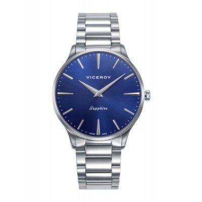 Montre VICEROY Homme 45119-37 Swiss Fabriqué Au Acier Sphère Bleu Saphir 50M