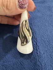 Vintage Sterling Silver 925 Modernist Statement Ring, Size 8, 13g
