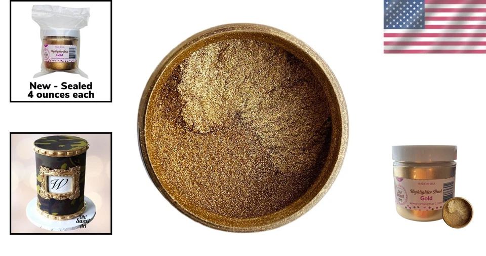 Gold Metallic Dust for Cakes & Crafts - Image 2 of 4
