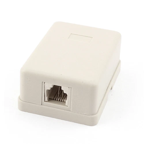 RJ11 6P4C Single Port Female Socket US Telephone Cable Adapter Junction Box
