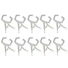 Adjustable Swivel Pad Locking C-Clamp Locking Pliers 10 Pack 11-Inch