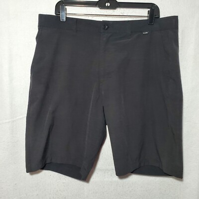 Travis Mathew Shorts Men's 36 Stretch Black Flat Front Comfort Chino Golf 