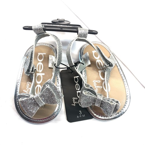 bebe silver sandals