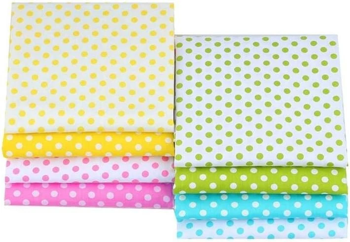 8 PCS Multicolors Polka Dots Cotton DIY Craft Quilting Sewing Patchwork 16x20" - Image 4 of 4