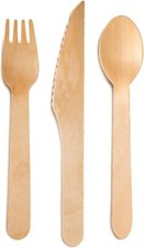 Disposable Cutlery Set — 120 Pieces Biodegradable Knives, Forks & Spoons