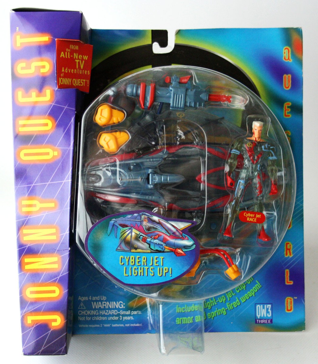VINTAGE 1995 JONNY QUEST CYBER JET RACE QW3 GALOOB NEW