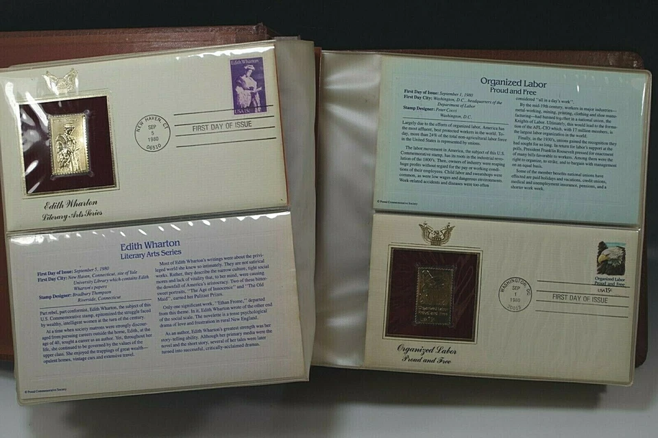 41 GOLDEN REPLICAS STAMPS ISSUES APR 10 1980/JUN18 1981 SET 1 DAY COVER 22K GOLD - Image 4 of 4