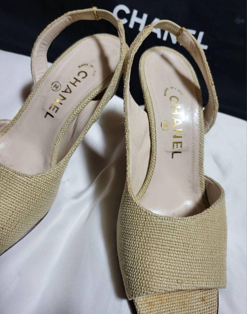 CHANEL Chanel open toe sandals mules size 36.5 | eBay