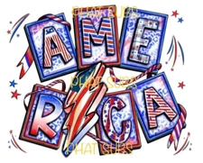 Sublimation Print America Tiles Ready to Press Heat Transfer