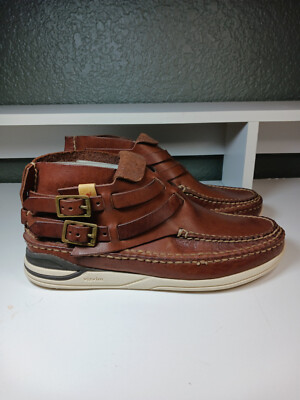 VISVIM *RARE*  Japanese 2016 Mesa Folk Moc Clay Bison M10 Men's Leather Sneakers