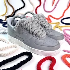 Chunky Rope Laces 8mm for Af1 | Thick Twisted Cotton Shoelaces | FAST SHIPPING