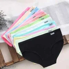 PACK OF 5 MULTI COLOR Panties For Girls Cotton Underwear Briefs For Female Pants