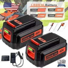 40V for Black and Decker 40 Volt Max Lithium Battery / Charger LBXR36 LBX2040