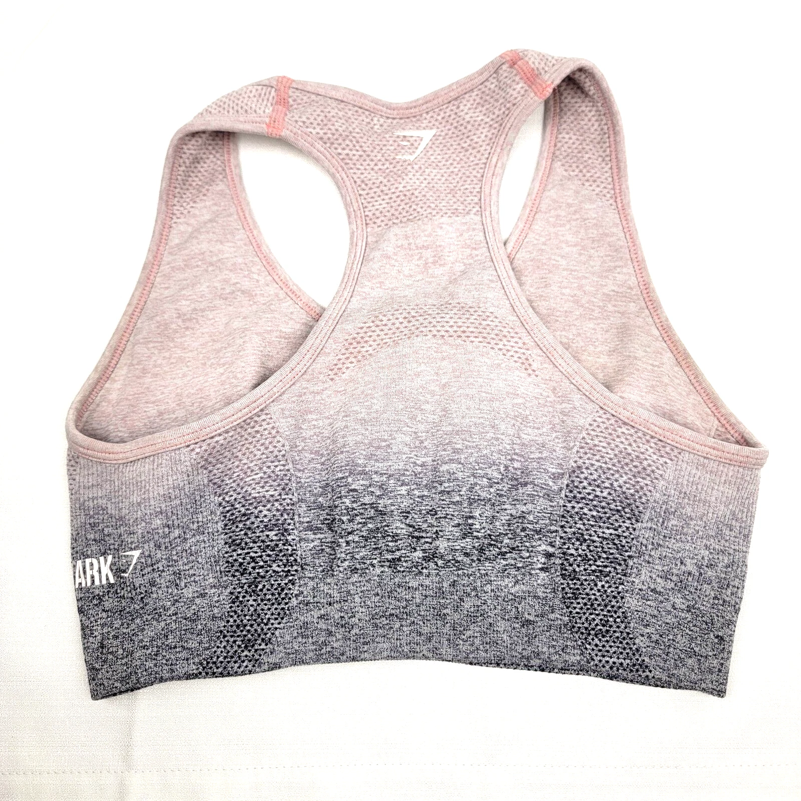 gymshark ombre gray racer back scoop neck tank-bra