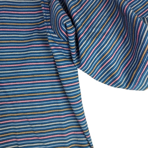 Peter Millar Polo Shirt Mens XL Golf Textured Stitch Short Sleeve Striped - Picture 3 of 8