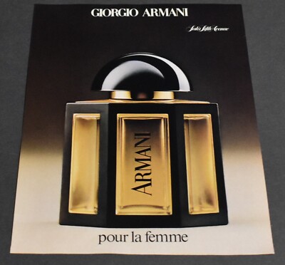 1984 Print Ad Giorgio Armani Fragrance Pour La Femme Saks Fifth Avenue New York