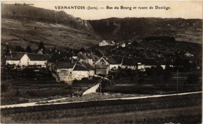 CPA VERNANTOIS Bas du Bourg et route de Deniege. (247595)