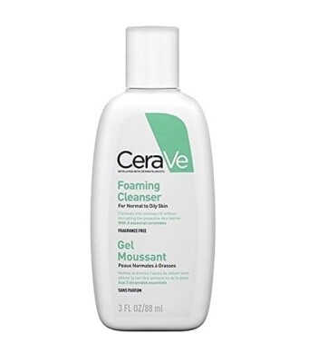 CeraVe Foaming Cleanser 88ml - parfümfreies Gel für normale bis fettige Haut