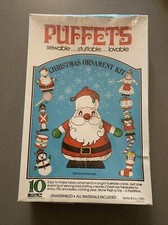 Christmas Ornament Kit Puffets Santa  Co 780 Carousel Crafts USA New Vintage