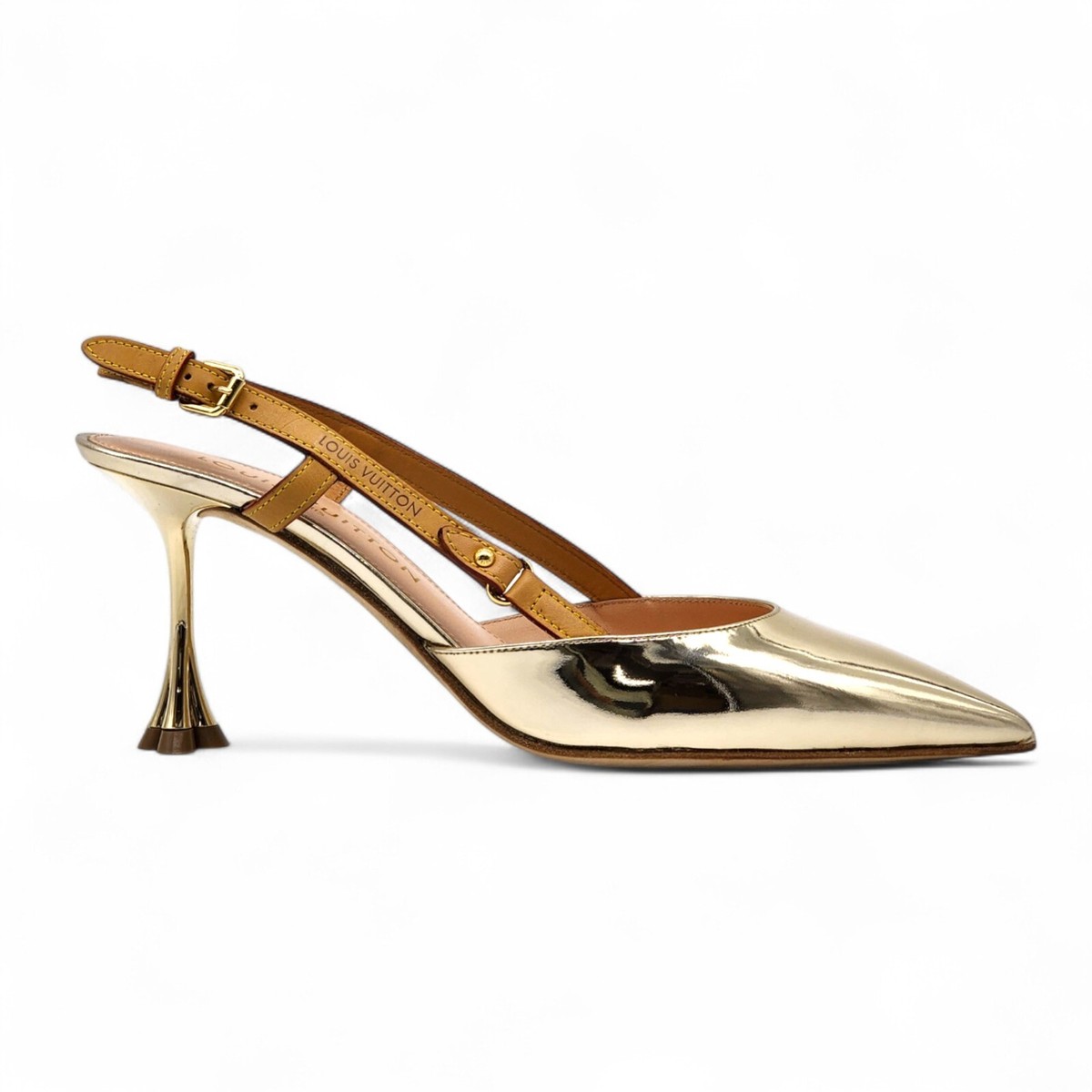 LOUIS VUITTON バーガンディ ハイヒール LOUIS VUITTON Calfskin Patent Suede Monogram Cliff Top Wedge