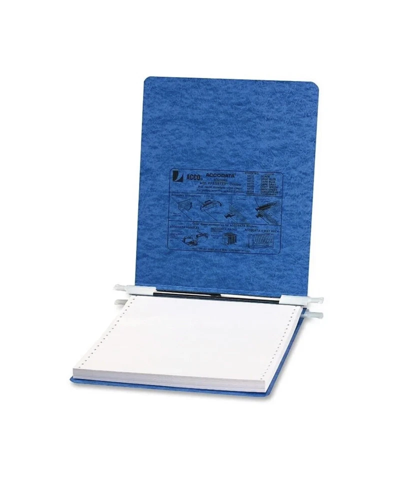 Lote de (3) Carpeta de datos colgante de tablero de prensado ACCO, 9-1/2 x 11 hojas sin estallar, azul Foto 2 de 4