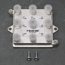 Black Box Passive 8-Way Video Splitter JPM1011A, 2 GHz, 11.0dB Out, Coaxial RG6