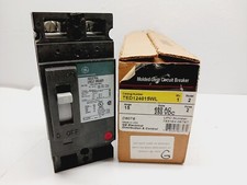 NEW GENERAL ELECTRIC TED124015WL 15 AMP CIRCUIT BREAKER 3 POLE 480 VAC 250 VDC