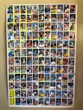 1985 Topps Baseball Card VINTAGE Uncut Sheet (132 Cards) 28" x 43" w/ Nolan Ryan
