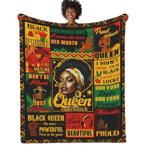 African American Women Blanket, Sorority Blanket for Woman, Black Girl