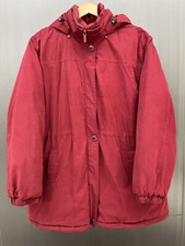 Weather Stoppers Coat Women 1x Red Burgundy Detachable Hood Winter Outdoor Totes