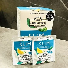 Ahmad Tea SLIM Lemon Mate and Matcha Green Tea Very Tasty 20 Foil teabags