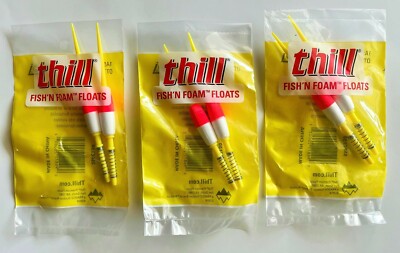 Thill SSPC150 Fish'n Cigar Float Spring Stick Fishing Bobber Crappie Perch 6pk