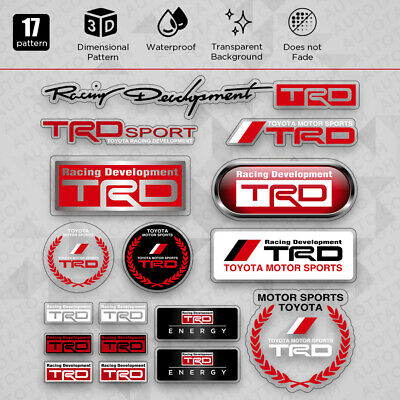 Toyota TRD Racing Development Sport Car Logo Sticker Vinyl Decal ...