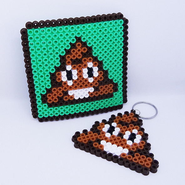 Melty Beads Perler Bead Poop Emoji Pattern Pixel Art Poop Emoji