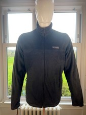 Men’s black fleece jacket Columbia Size M full zip closure lightweight high neck