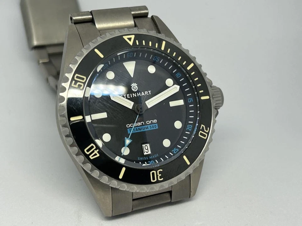 Steinhart Ocean One Titanium Watch Automatic Diver Swiss Made Mens Wristwatch - Image 3 of 4