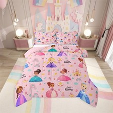 Erosebridal Kids Magical Princess Twin Comforter Set Girly Cute Castle