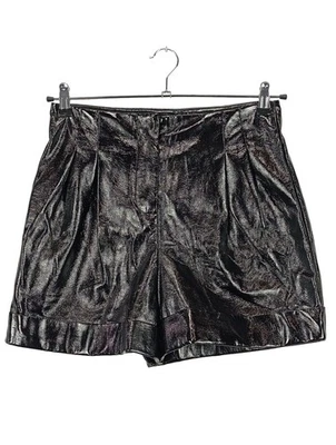 RIVER ISLAND Short taille haute Dames Pantalon court T EU 38 noir pailleté - Photo 1/4