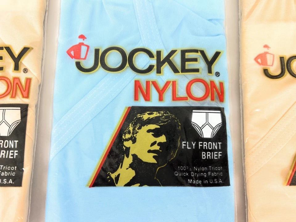 3 piezas. De colección Deadstock Jockey Tricot Nylon Lo Rise Calzoncillo Ropa Interior Frente Mosca Foto 2 de 4