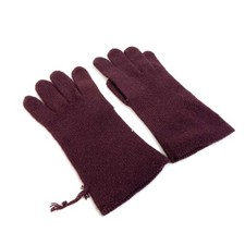 Hermes Apparel Gloves Cashmere 100 Size:S Bordeaux Women's Auth