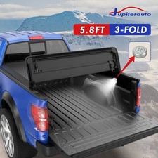 5.85.7ft Tonneau Cover 3fold For 2009-26 Dodge Ram Truck Bed 1500 W Led