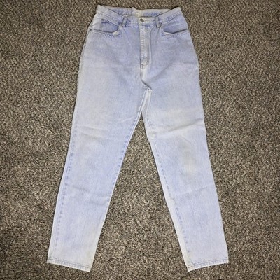 Vintage Jordache Jeans Womens 16 Blue High Rise Tapered Leg Light Wash Denim