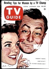 TV Guide February 16, 1957 Robert Young & Jane Wyatt of "Father Knows Best"