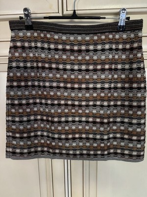 Missoni Mini Women s Skirt 42/6 Metallic Thread Brown/gray/black Design