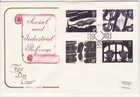 GB Stamps First Day Cover Social Reformers, coal, prison, chimney COTSWOLD 1976