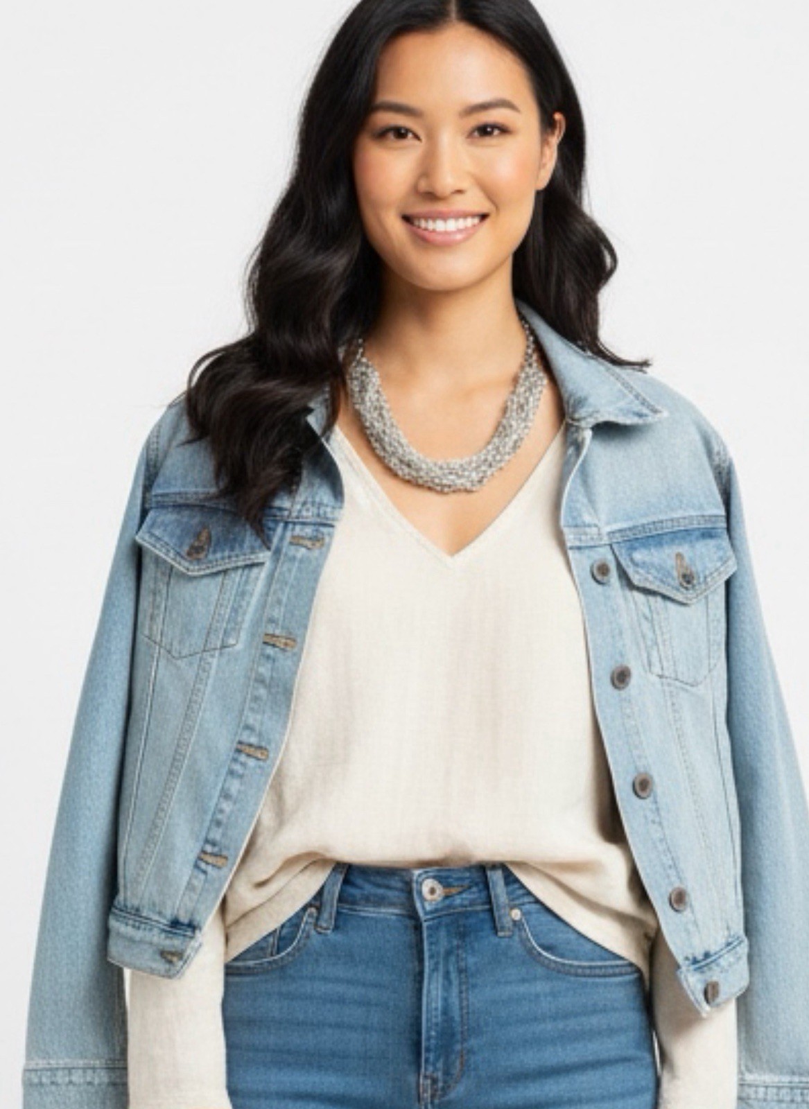 Multi Tone Silver Necklace - image 3