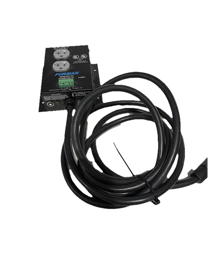 Furman MiniPort-20 MP-20 20A Power Relay Switched 120VAC Outlet + 12VDC Terminal - Image 2 of 4